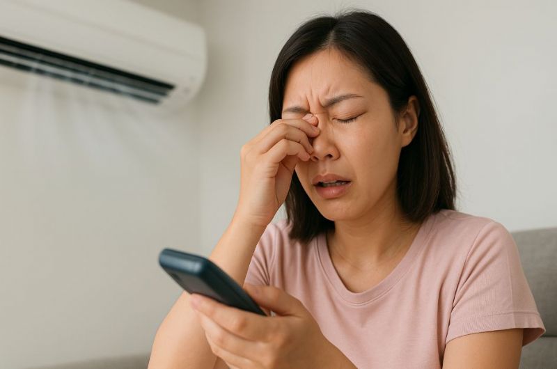 吹冷氣眼睛乾澀又淚崩？醫師教你乾眼症保水4招與舒適用冷氣指南